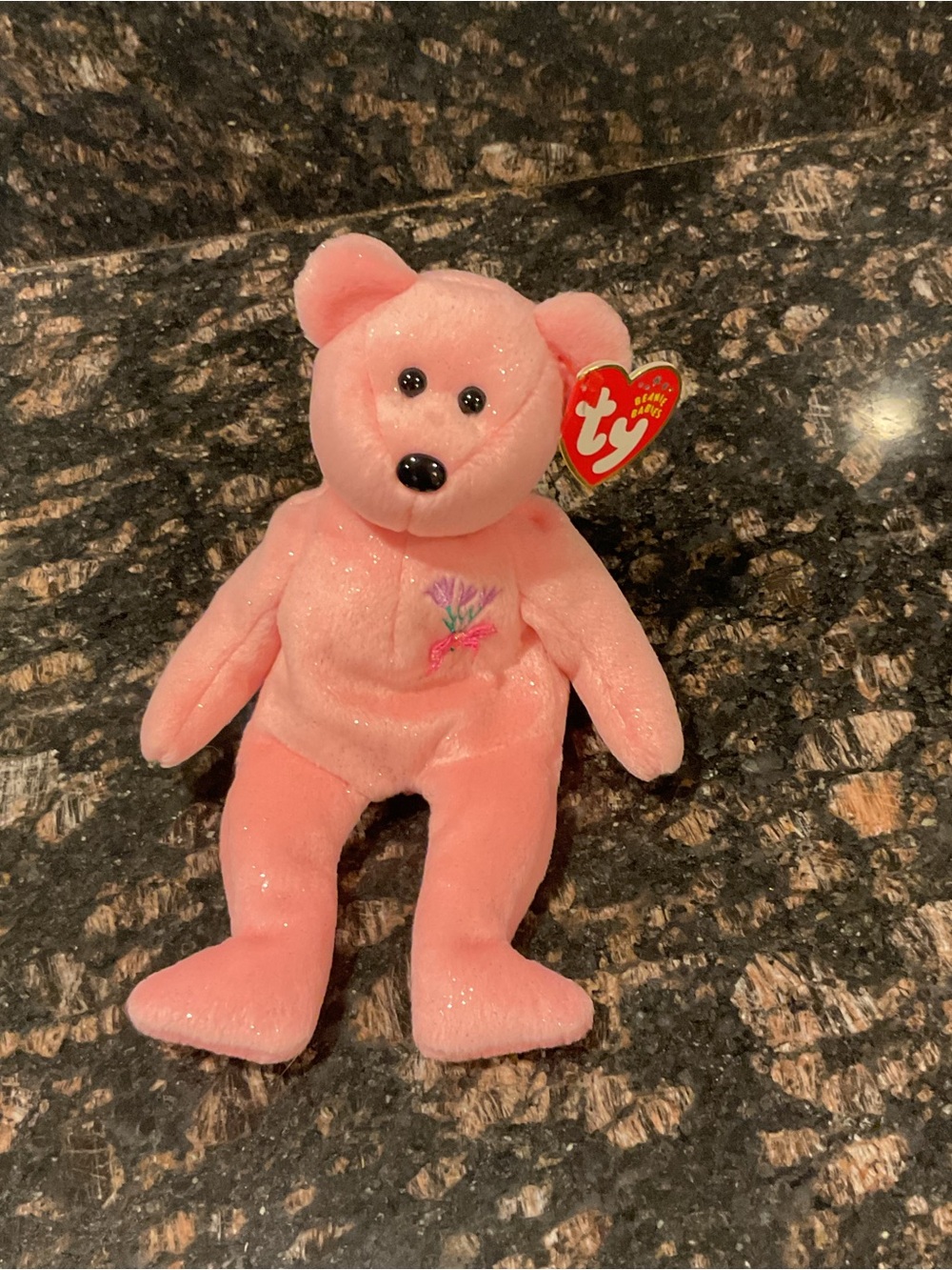 Ty Pink Bear Plush Beanie Baby